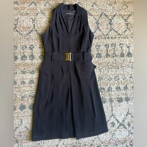 Iris Setlakwe Black Belted Dress Size 8 With Pockets Luxury Business Office Fall